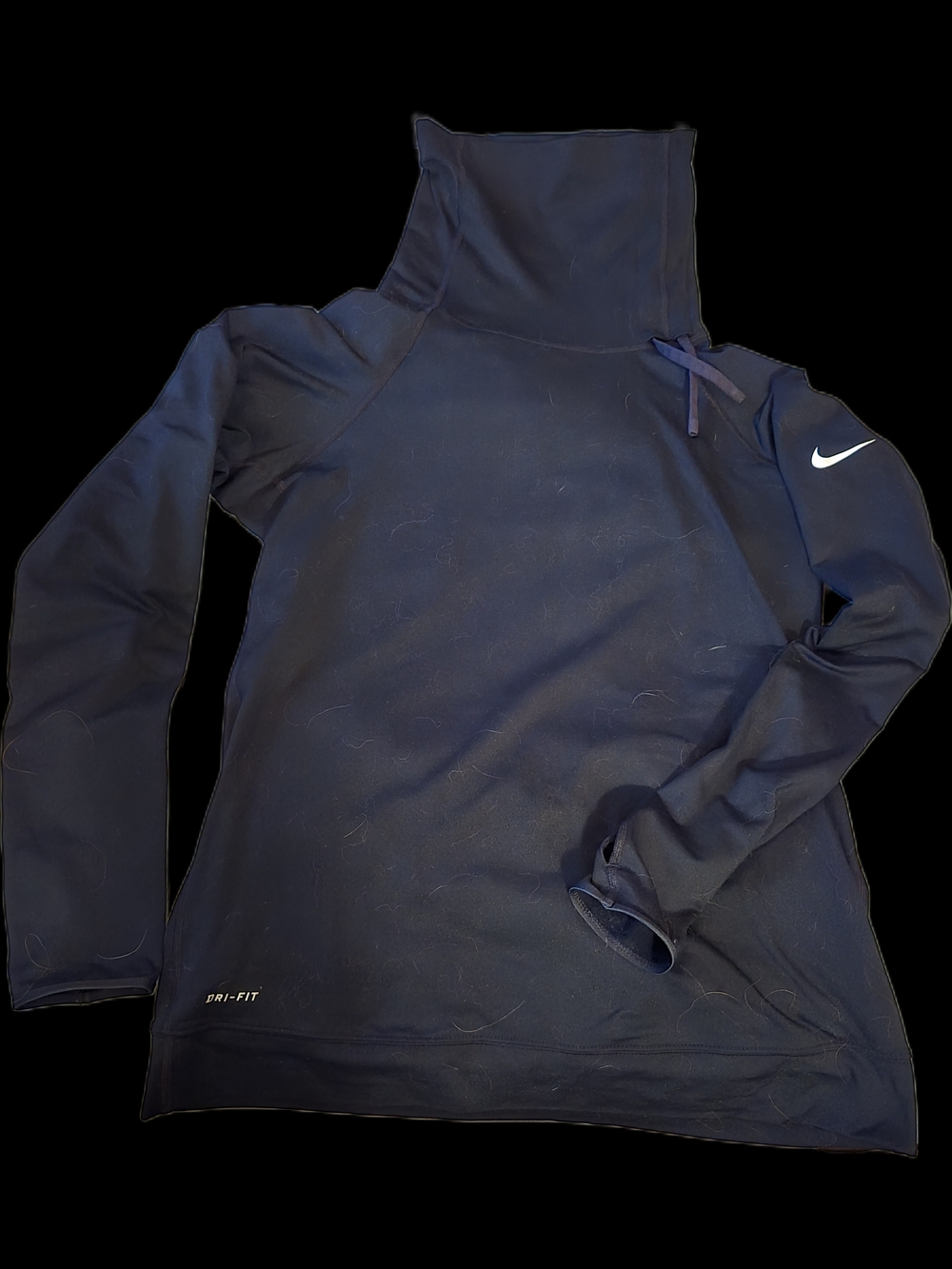Nike Women’s Black High-Neck Dri-FIT Cold Weather Pullover Good Condition Sz L.
